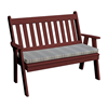 Traditional English Garden Bench With Back - Cherrywood