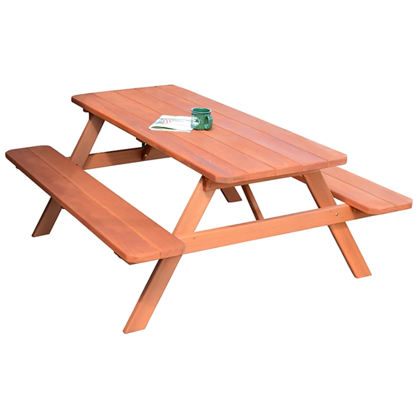 Traditional Wooden Picnic Table