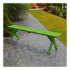Wooden Crossleg Bench Without Back - Painted