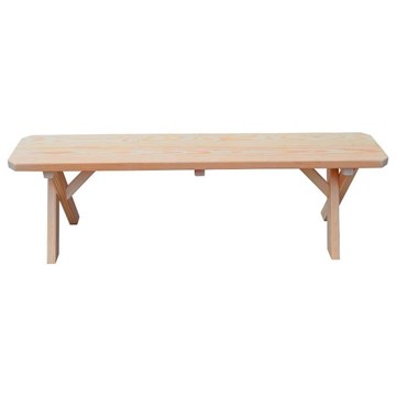 	Wooden Crossleg Bench Without Back