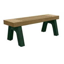 4 Ft. Recycled Plastic Bench Without Back - Portable
