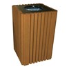 40 Gallon Recycled Plastic Square Trash Receptacle