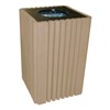 40 Gallon Recycled Plastic Square Trash Receptacle