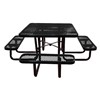 Square Thermoplastic Picnic Table - Expanded Metal