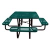 Square Thermoplastic Picnic Table - Expanded Metal