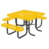 Square Thermoplastic Metal Picnic Table - 3 Seats - Ultra Leisure Style