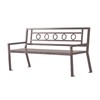 Biscayne Powder Coated Steel Bench with Back