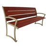 Bryce IPE Bench with Back and Steel Frame