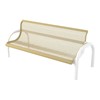 4 Ft. Bench With Back - Thermoplastic Coated Steel - Regal Style - Inground Mount