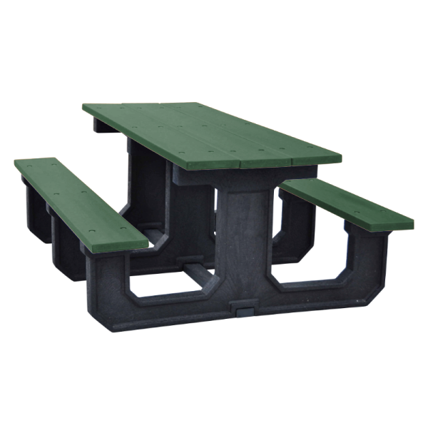 6 Ft Recycled Plastic Park Picnic Table - Portable