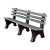 	6 Ft. Recycled Plastic Bench With Back - Portable