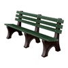 6 Ft. Recycled Plastic Bench With Back - Portable