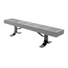 4 ft. Slatted Park Bench without Back - Plastic Coated Steel
