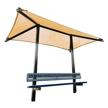  Backed Bench With Shade Canopy
