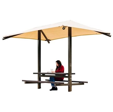 	Picnic Table With Shade Canopy