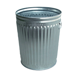 Galvanized Trash Can Without Lid