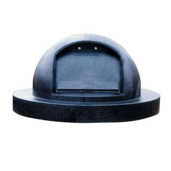 Black Plastic Dome Top Lid For 32 Gallon Trash Receptacle