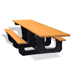 ADA Wheelchair Accessible Recycled Plastic Picnic Table - Portable