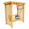 Pine Wood Arbor With Swing Bench