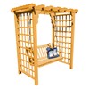 Pine Wood Arbor With Swing Bench
