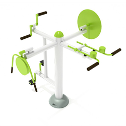 Accessible Quadruple Gym Station Outdoor Exercise Equipment