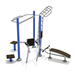 Intermediate Playground Gym Outdoor Workout Equipment - Front