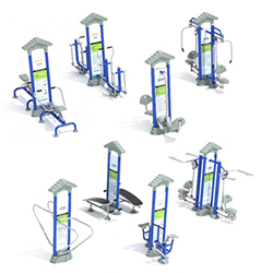  Olympic Spirit Outdoor Fitness Stations