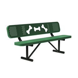 Steel Dog Park Bench