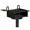Infinitely Adjustable Pedestal Park Grill - 320 sq. inch Cooking Surface - Utility Table