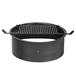 Steel Fire Ring For Campgrounds - 300 Sq. Inch Cooking Surface With 11 Inch Height