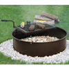 Swivel Grate Fire Ring for Campgrounds - 300 sq. inch Cooking Surface 