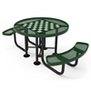 ELITE Series Checkerboard Game Steel 2 Seat Picnic Table
