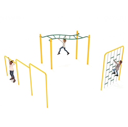 3 Piece Basic Kids Gym Course Outdoor Fitness Stations