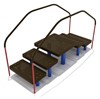 Assisted Step Up Platforms Outdoor Exercise Equipment	