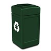 42-Gallon Polyethylene Recycling Container Polytec Series with Top-Opening Lid - 18 lbs.	