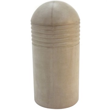 Dome Top Cylinder Concrete Bollard W/ Reveal Lines