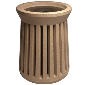 Taper Trench Concrete Trash Can