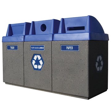 45 Gallon Three Container Recycling Center