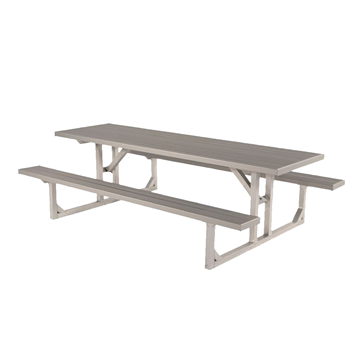 Rectangular All-Aluminum Picnic Table 