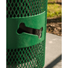 TR32-BNS - 32 Gallon Regal Bones Design Trash Receptacle For Dog Parks With Plastic Dome Top And Liner Included