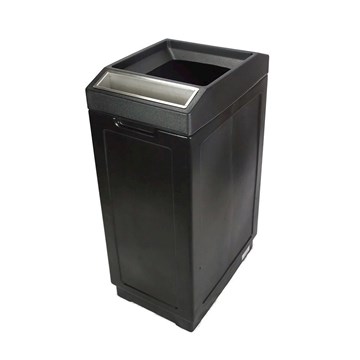 Open Top And Ashtray Trash Receptacle