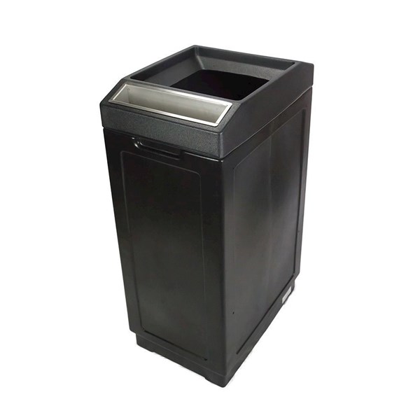 Open Top And Ashtray Trash Receptacle