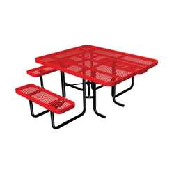 ADA Square Picnic Table - Thermoplastic Expanded Metal	