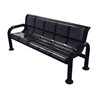 Perforated Park Bench With Steel U-Legs