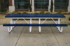 Picture of 10 ft. Rectangular Thermoplastic Picnic Table - Expanded Metal - Portable Frame
