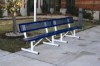 Picture of 10 ft. Bench with Back - Thermoplastic Coated Steel - Regal Style - Portable