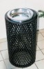 Round Ash Urn - Plastic Coated Expanded Metal - Steel Tray