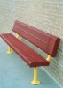 Picture of Rolled Style 8 Foot Metal Bench with Back