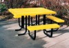 ADA Square Thermoplastic Picnic Table - 3 Seats