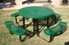 Picture of Round Thermoplastic Steel Picnic Table  - Ultra Leisure Style - Portable 